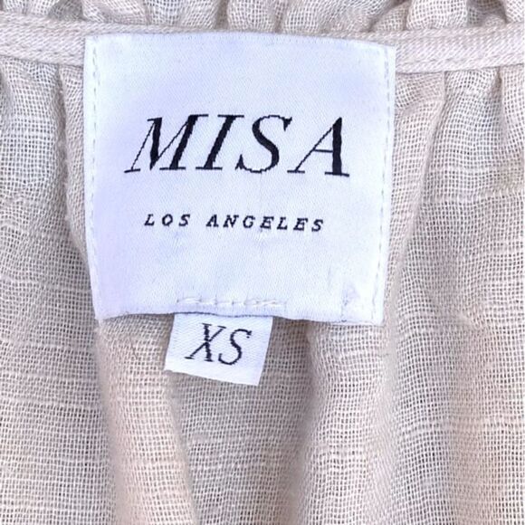 MISA LOS ANGELES Cream Three-Quarter Sleeve Peasant Blouse. Size XS. EUC! - Picture 6 of 8